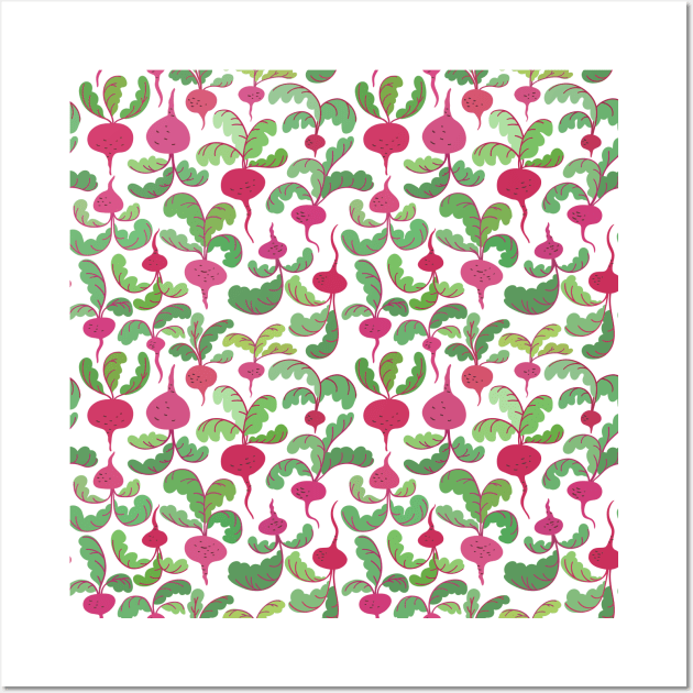 Beetroot pattern Wall Art by yuliia_bahniuk